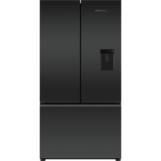 Fisher & Paykel Series 7 Contemporary RF540AZUB6 Wifi Connected Plumbed Frost Free American Fridge Freezer - Matte Black - E Rated