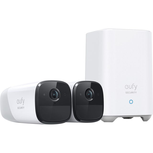 Eufy eufyCam 2 Pro - 2 Camera Kit 2K Smart Home Security Camera - White