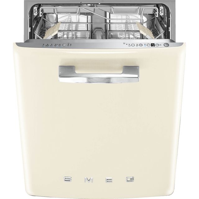 Smeg DIFABCR Fully Integrated Standard Dishwasher – Cream Control Panel with Fixed Door Fixing Kit – B Rated