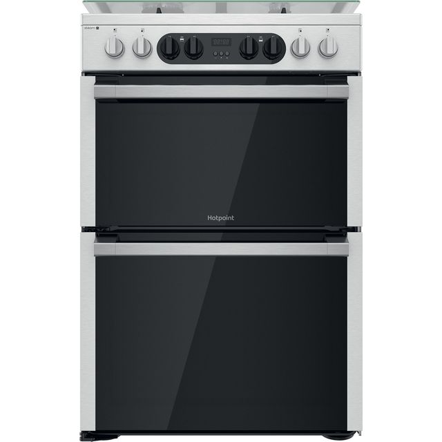 Hotpoint HDM67G8C2CX/UK 60cm Freestanding Dual Fuel Cooker - Stainless Steel - A/A Rated