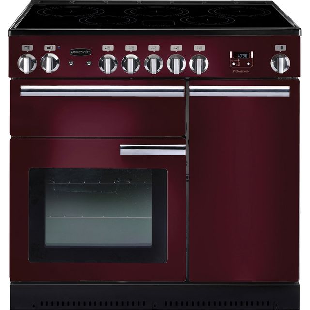 Rangemaster Professional Plus PROP90EICY/C 90cm Electric Range Cooker with Induction Hob - Cranberry - A/A Rated