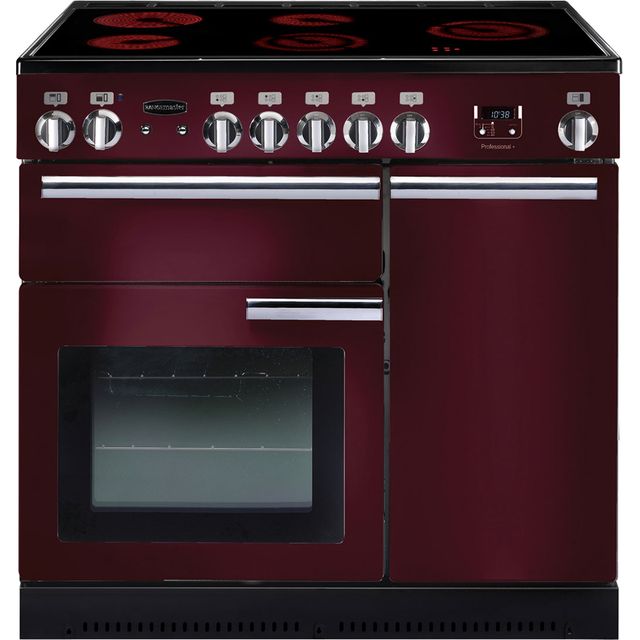 Rangemaster Professional Plus PROP90ECCY/C 90cm Electric Range Cooker with Ceramic Hob - Cranberry - A/A Rated