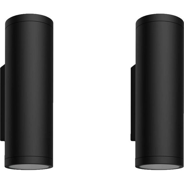 Philips Hue Appear White & Colour Outdoor Wall Light Twin Pack - Black