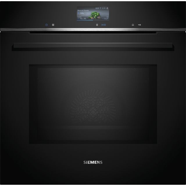Siemens IQ-700 HM776G1B1B Built In Electric Single Oven with Microwave Function and Pyrolytic Cleaning – Black