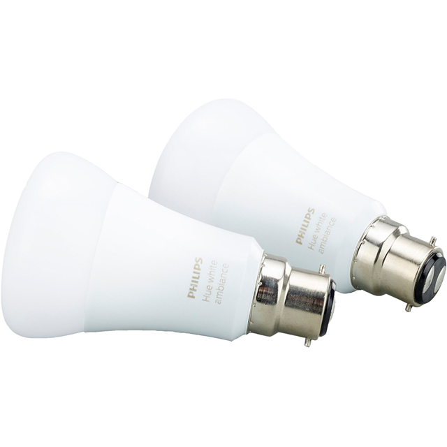 Philips Hue White Ambiance B22 Twin Pack - A+ Rated