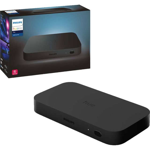 Philips Hue Play HDMI Sync Box, Surround Lighting for TV Entertainment & Gaming Compatible with Alexa & Gradient Light Strip 2m. For Syncing with Entertainment, Media and Music. With Bluetooth