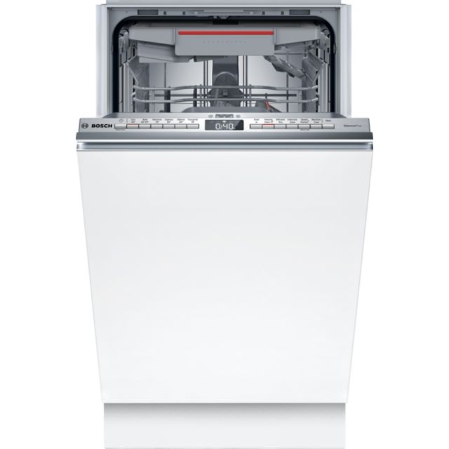 Bosch Series 4 SPV4EMX25G Fully Integrated Slimline Dishwasher - White - SPV4EMX25G_WH - 1