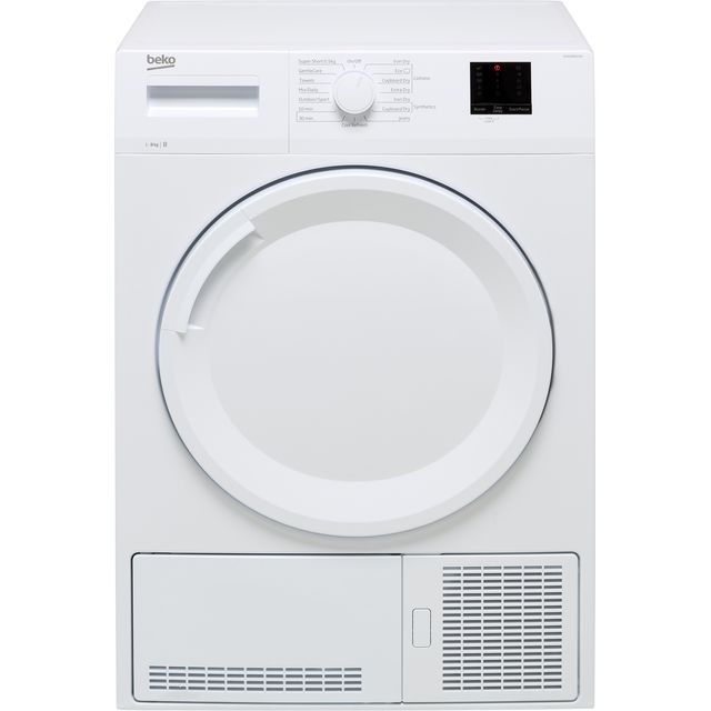 Beko DTKCE80021W Condenser Tumble Dryer - White - DTKCE80021W_WH - 1