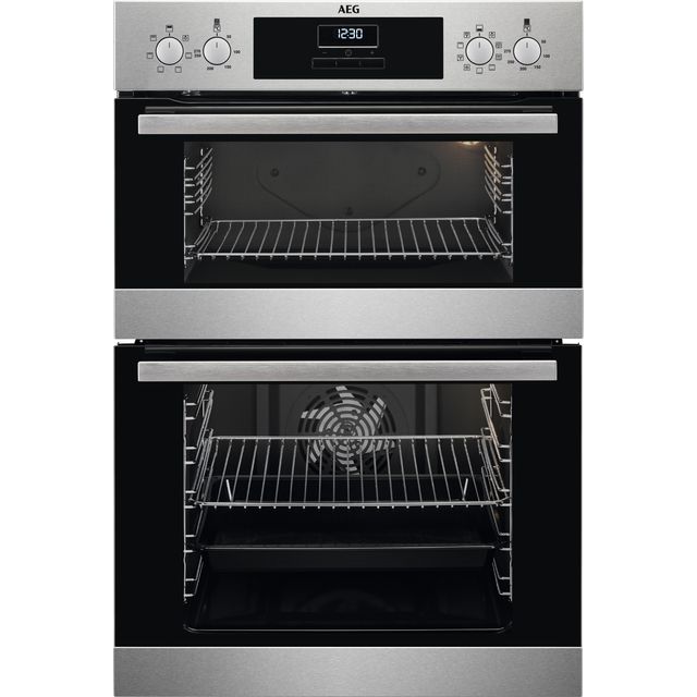 AEG DCB331010M Built In Electric Double Oven - Stainless Steel - A/A Rated