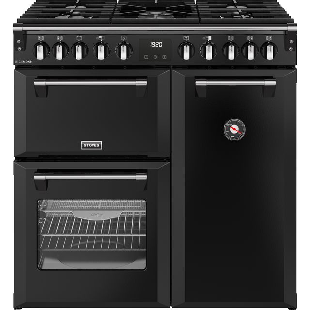 Stoves Richmond 90cm Dual Fuel Range Cooker - Black - A/A/A Rated