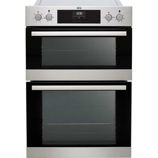 AEG DEB331010M Built In Electric Double Oven - Stainless Steel - A/A Rated