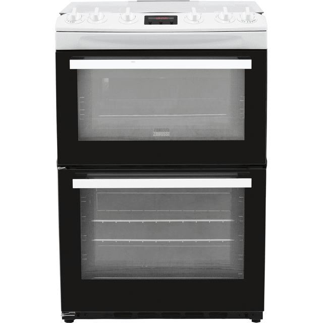 Zanussi ZCG63260WE 60cm Freestanding Gas Cooker with Full Width Electric Grill - White - A/A Rated