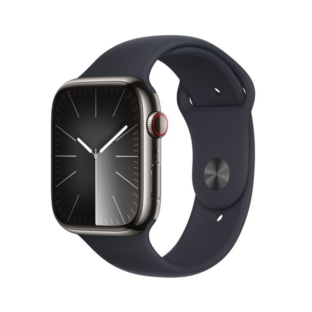 Apple Watch Series 9, 45mm, Midnight Aluminium Case, GPS + Cellular [2023] - Midnight Sport Band - S/M