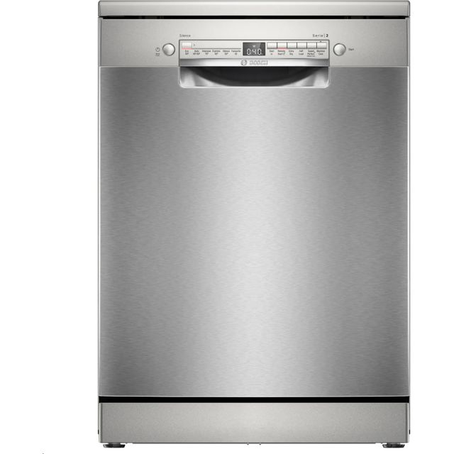 Bosch SMS2HVI67G Wifi Connected Standard Dishwasher - Silver Inox - D Rated