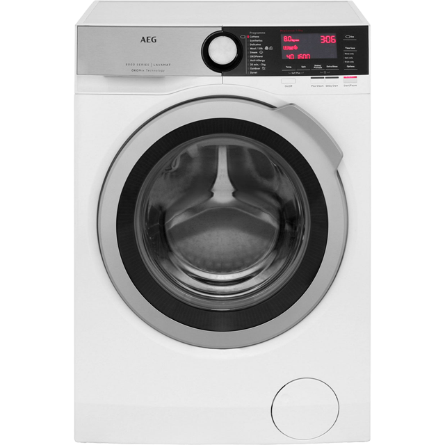 AEG OkoMix Technology L8FEC866R 8Kg Washing Machine with 1600 rpm - White - A+++ Rated - L8FEC866R_WH - 1