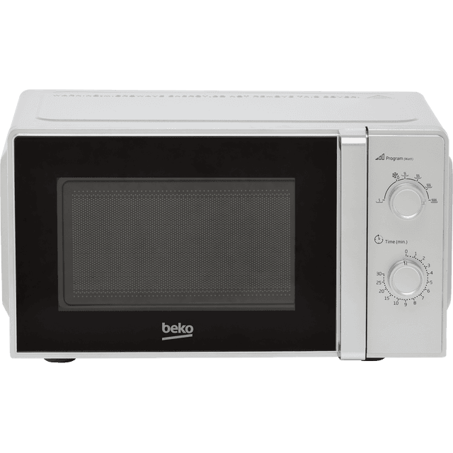 Beko Compact Solo MOC20100SFB 24cm tall, 45cm wide, Freestanding Microwave - Silver