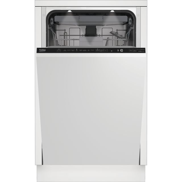 Beko HygieneIntense™ BDIS38040Q Fully Integrated Slimline Dishwasher – Black Control Panel with Sliding Door Fixing Kit – C Rated