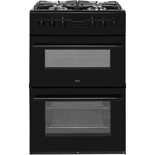 Amica AFD6450BL 60cm Dual Fuel Cooker - Black - A/A Rated - Needs 7.5KW Electrical Connection