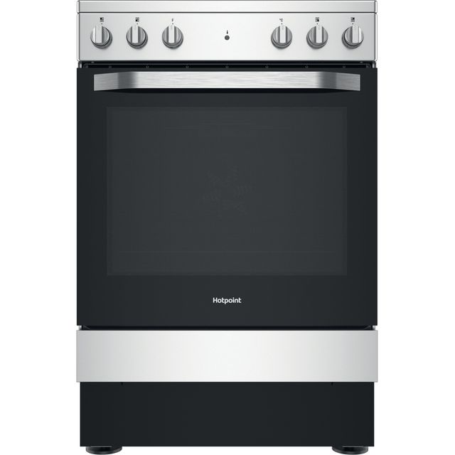 Hotpoint HS67V5KHX/UK 60cm Electric Cooker with Ceramic Hob – Inox – A Rated