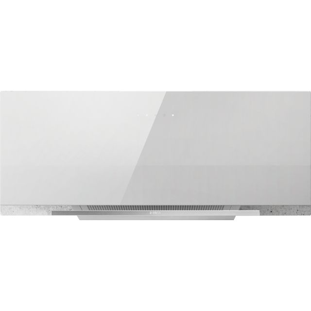 Elica APLOMB-WH-90 90 cm Chimney Cooker Hood - White Glass - For Ducted/Recirculating Ventilation