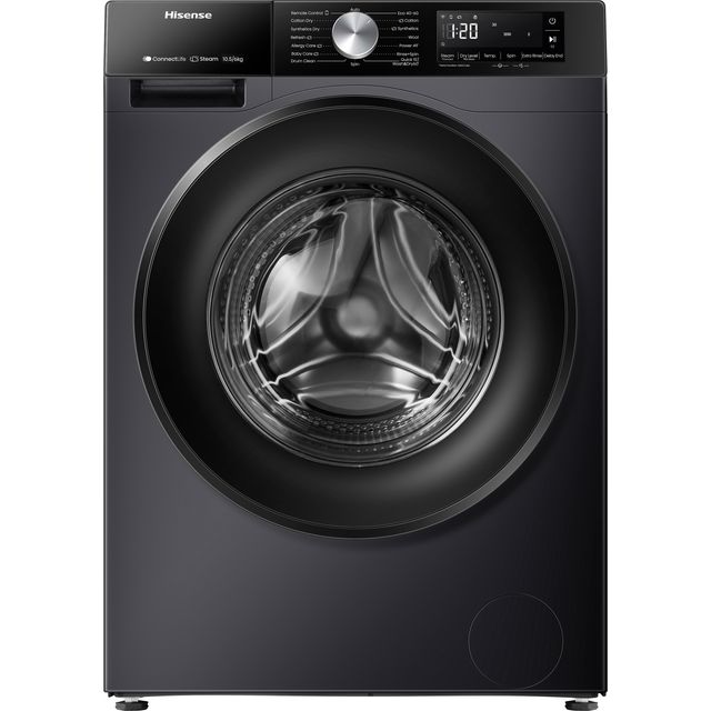 Hisense 3S Series WD3S1043BB3 Wifi Connected 10.5Kg / 6Kg Washer Dryer with 1400 rpm - Black - D Rated [Wash&Dry], A Rated [Wash Only]