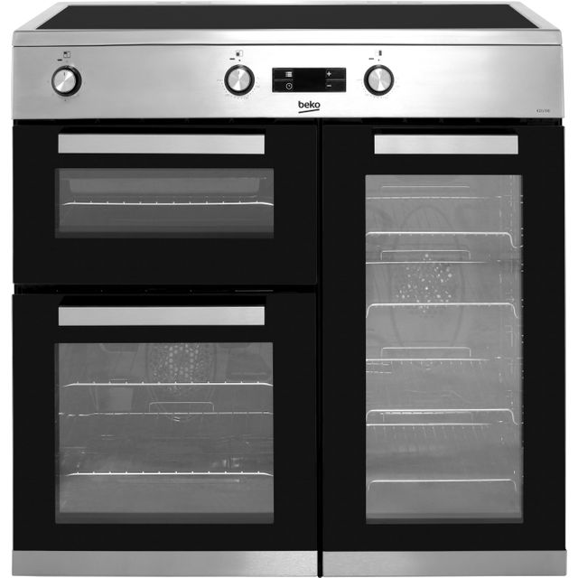 Beko KDVI90X 90cm Electric Range Cooker with Induction Hob - Stainless Steel - A/A Rated