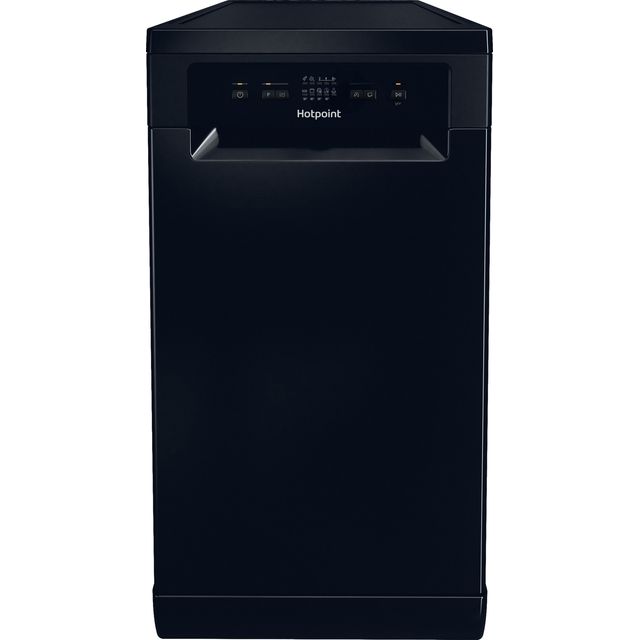 Hotpoint HP2FE10CS90BUK Slimline Dishwasher – Black – E Rated