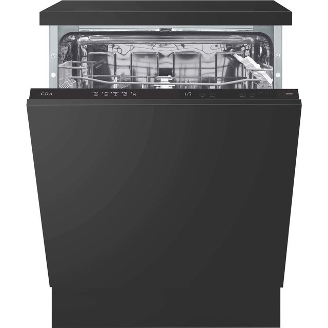 CDA CDI6121 Fully Integrated Standard Dishwasher - Black Control Panel with Fixed Door Fixing Kit - E Rated