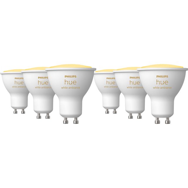 Philips Hue White Ambiance GU10 6 Pack - White