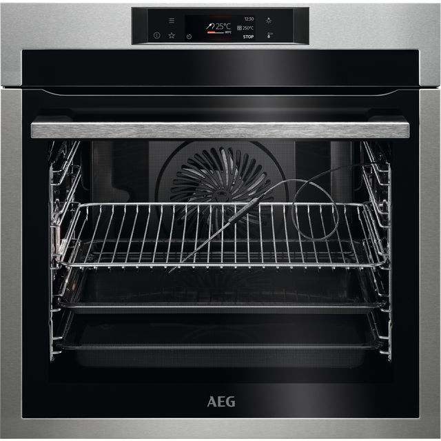 AEG BPE742380M Built In Electric Single Oven and Pyrolytic Cleaning - Stainless Steel - A++ Rated