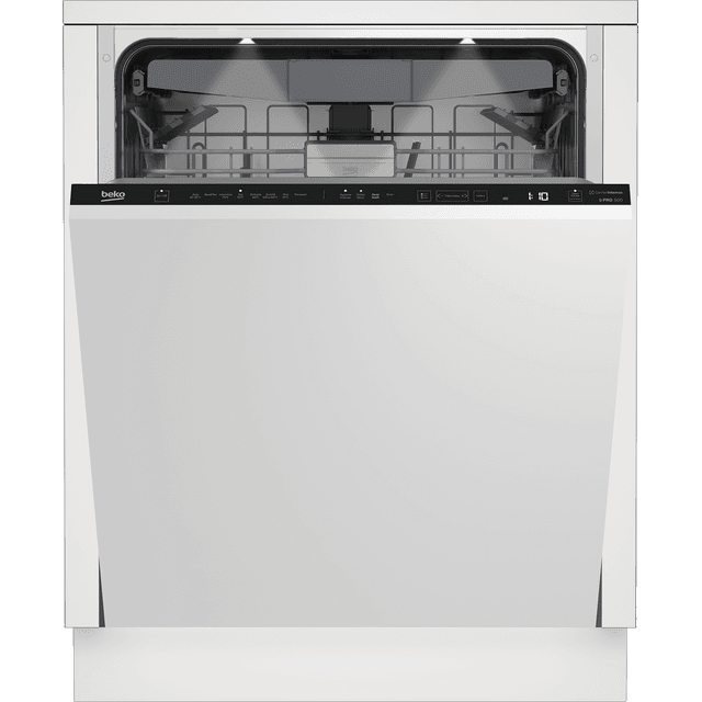 Beko CornerIntense™ BDIN38650C Fully Integrated Standard Dishwasher – Black Control Panel with Fixed Door Fixing Kit – B Rated