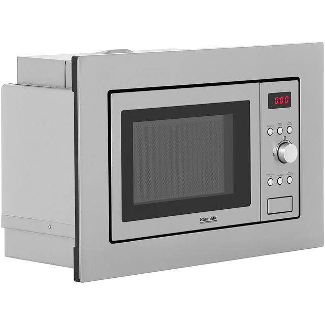 Baumatic BMIS3820 Built In Compact Microwave - Stainless Steel - BMIS3820_SS - 3