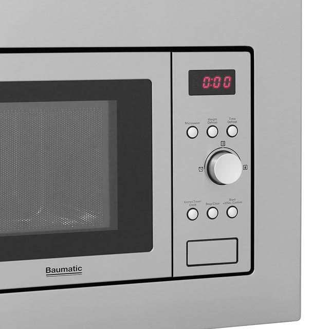 Baumatic BMIS3820 Built In Compact Microwave - Stainless Steel - BMIS3820_SS - 4