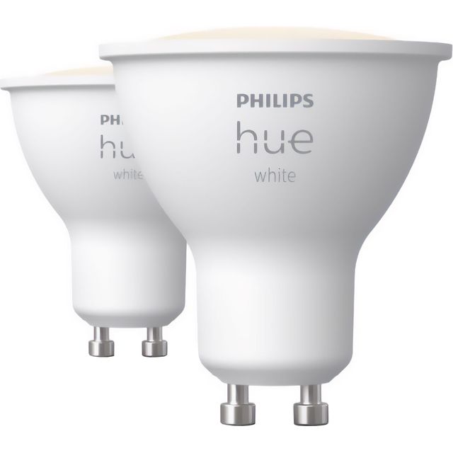 Philips Hue White Ambiance GU10 Smart Bulb - 2 Pack - White