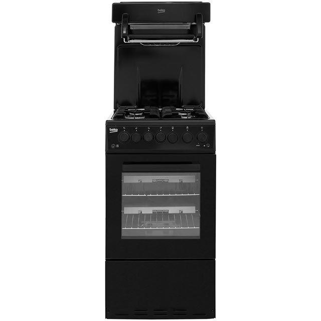 Beko KA52NEK 50cm Freestanding Gas Cooker with Full Width Gas Grill - Black - A Rated