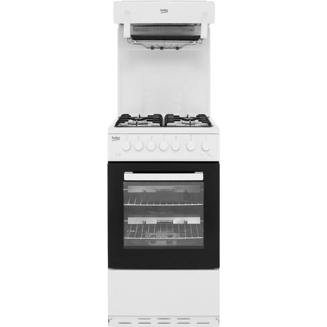 Beko KA52NEW 50cm Freestanding Gas Cooker with Full Width Gas Grill - White - A Rated