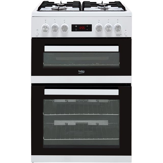 Beko KDG653W 60cm Gas Cooker with Full Width Gas Grill - White - A+/A Rated