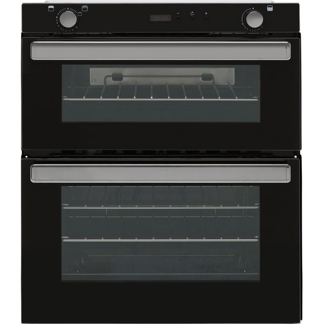 Belling BI702G Built Under Gas Double Oven with Full Width Electric Grill - Black - A/A Rated