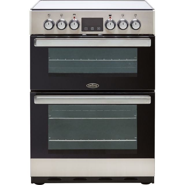 Belling Cookcentre 60E 60cm Electric Cooker with Ceramic Hob - Stainless Steel - A/A Rated