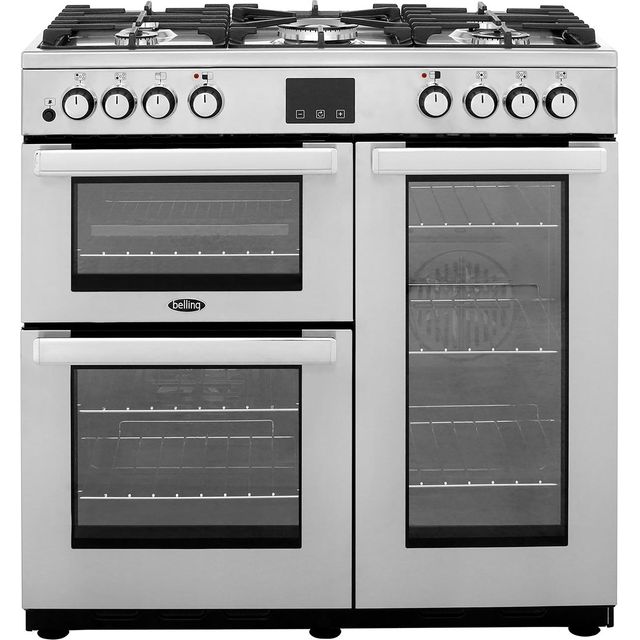 Belling Cookcentre90DFTProf 90cm Dual Fuel Range Cooker - Stainless Steel - A/A Rated