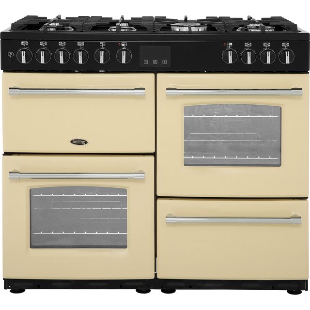 Belling Farmhouse100DF 100cm Dual Fuel Range Cooker – Cream – A/A Rated