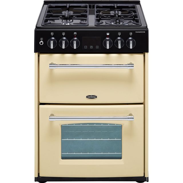 Belling Farmhouse60DF 60cm Dual Fuel Cooker - Cream - A/A Rated