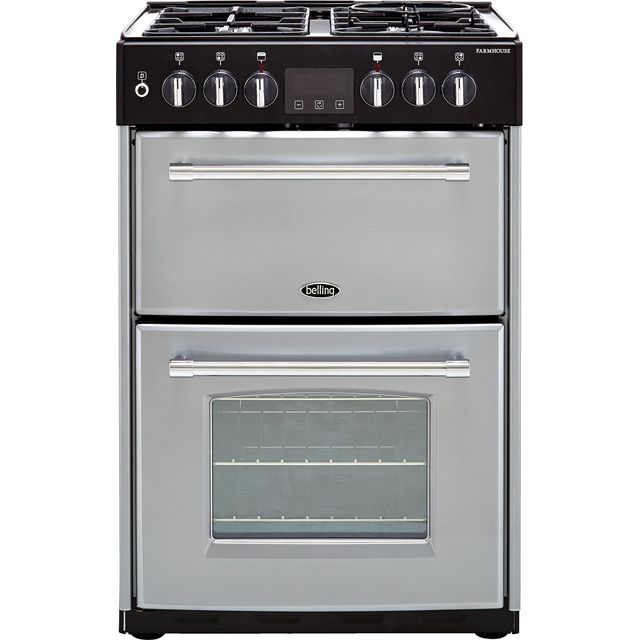 Belling Farmhouse60DF 60cm Dual Fuel Cooker - Silver - A/A Rated
