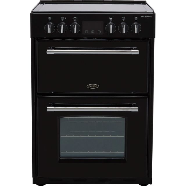 Belling Farmhouse60E 60cm Electric Cooker with Ceramic Hob - Black - A/A Rated
