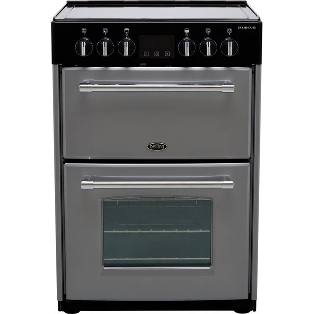 Belling Farmhouse60E 60cm Electric Cooker with Ceramic Hob - Silver - A/A Rated