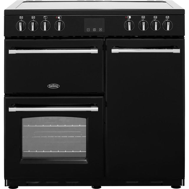 Belling Farmhouse90E 90cm Electric Range Cooker with Ceramic Hob - Black - A/A Rated