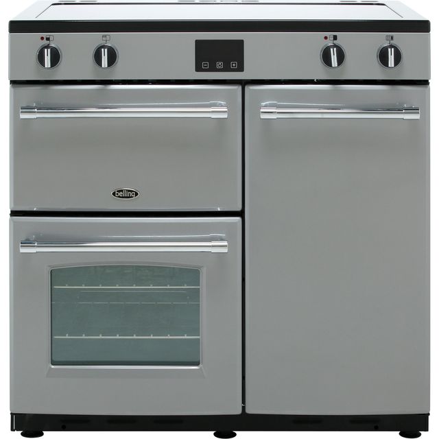 Belling Farmhouse90Ei 90cm Electric Range Cooker with Induction Hob - Silver - A/A Rated