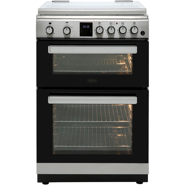 Belling FSG608TCW 60cm Gas Cooker with Variable Electric Grill - Stainless Steel - A+ Rated