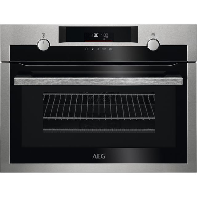 AEG CombiQuick KME565060X Built In Compact Electric Single Oven with Microwave Function - Stainless Steel
