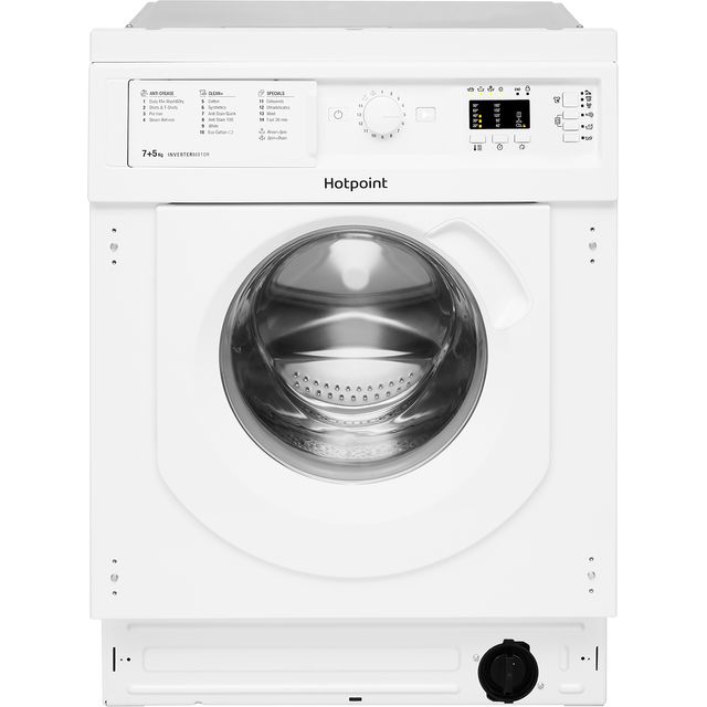 Hotpoint BIWDHG75148UKN Integrated 7Kg / 5Kg Washer Dryer with 1400 rpm - White - E Rated